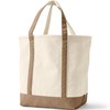 Lands' End Natural Open Top Canvas Tote Natural/rich Camel Medium