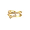 Generic 18k Gold Toe Rings For Women Heart Shaped Zircon