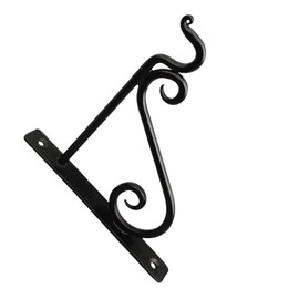 Hand Forged Metal Plant Hanger Bracket Outdoor Modern Farmhouse Hanging Shepherds Hook for Bird Feeders Lanterns and Flower Baskets Farmhouse Heavy Duty Garden Plant Hanger Black Powder Coated