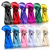 BIGEDDIE 12Pcs Durag Pack, Durags for Men Silky, Silk Durag