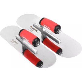 ‎Goldblatt Goldblatt 2 Pieces Pool Trowel Stainless Steel with Soft Grip Handle Round End