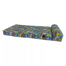 Amfuton Sleeper Chair Folding Foam Beds, Portable Foldable Bed 6x32x70 Blue Tropical
