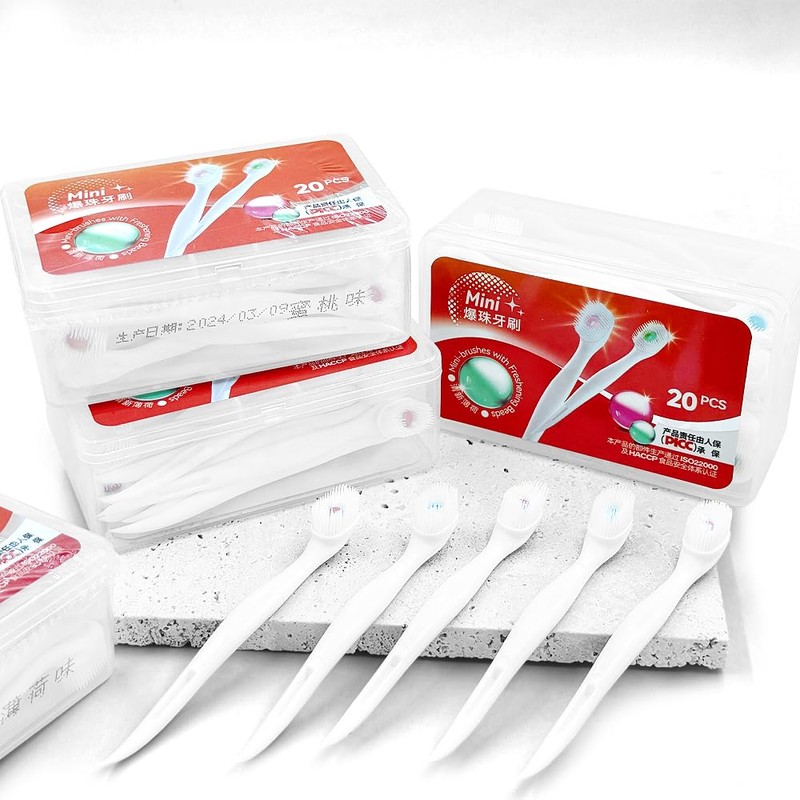 JOUGE Mini Brushes-Disposable Toothbrushes Portable for Work or Trave 20
