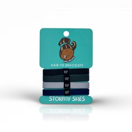 Hip Heads Thick Hair Ties for Men | Durable Hair Bands | Non-Slip Elastic Wristbands | Stylish & Versatile Men’s Bracelet | Waterproof Bracelets & Summer Bracelets for Surf, Beach & Everyday Wear