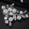 Lenjicons Elegant Pearls Hair Clips Rhinestone Pearls Hair Barrettes Women