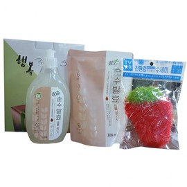 Chamgreen Pure Fermented Grain & Plant Dish Soap 3-Piece Set with Eco-Friendly Acrylic Scrubber Pure Fermented Grain 3-Piece Set 2ea