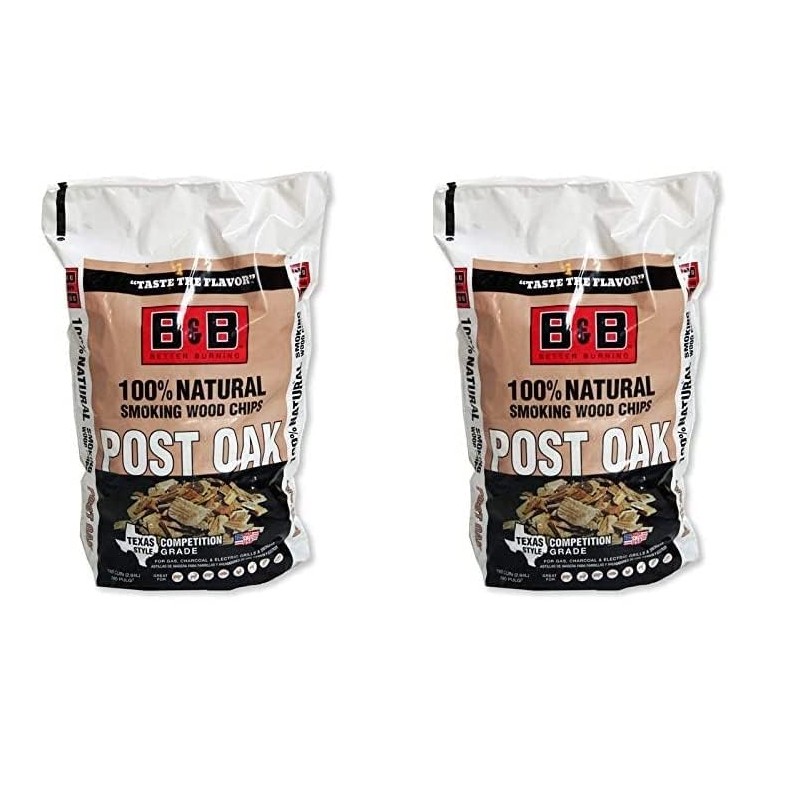 B&B Charcoal Inc Post Oak Smoking Chips (Two Pack), 180
