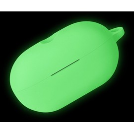 Geiomoo Silicone Case for Beats Solo Buds, Protective Cover with Carabiner (Luminous Green)
