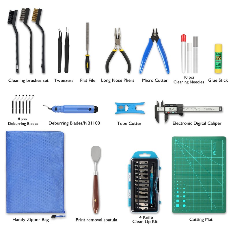 YEETIN 45 Pieces 3D Printer Tools Kit, 3D Printing Accessory