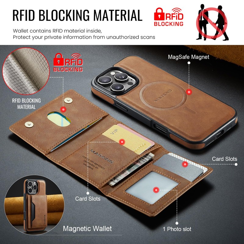 XYAJUANG Compatible with Iphone16 Pro Max，The 2 in 1 Detachable