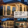 Solhice LED Curtain Lights Outdoor 40ft x10ft, 800 LED Plug