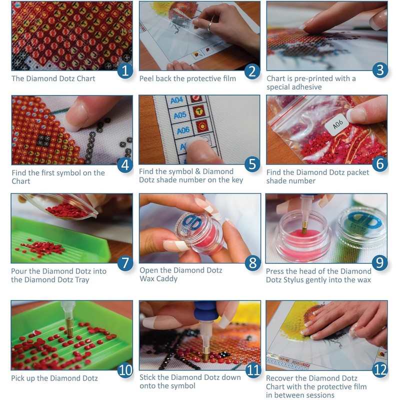 DIAMOND DOTZ Splash of Red Diamond Painting Kits for Adults