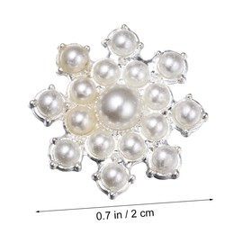 jojofuny 10Pcs Silver Pearl Flower Ornaments DIY Decorative Patches for Crafts Clothes Shoes and Scarves Elegant Handicraft Supplies for Weddings and Art Projects