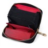 VISOUL Card Slots, Zipper Pockets, Credit Card Case, Genuine Leather,