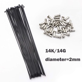 SENQI Bicycle Steel/Stainless Steel Spokes 80mm-297mm with Copper Cap 36pcs