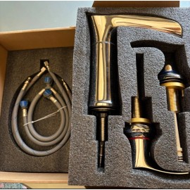 Faucet Waterfall Bathroom Faucet, WaterSong 3-Holes 8-Inch Bathroom Sink Faucet