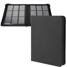 Premium 9 Pocket Trading Card Binder,Flekko Zipper Card Binder,PU Cover Card Collection Album,360 Side-Loading Card Folder Holder for TCG, MTG, Game Cards, Sports Cards Sleeves (Purple)