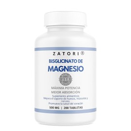 Zatori | Bisglicinato de Magnesio 500 mg | Alta absorción | 200 tabletas