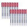 SAINO Softek Ballpoint Pens, RED, Fine Point (0.7mm), Pack of