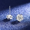 Inateannal CZ Flower Stud Earrings Tiny Cubic Zirconia Earrings Small