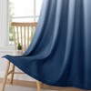 HOMEIDEAS Navy Blue Ombre Blackout Curtains 52 X 96 Inch