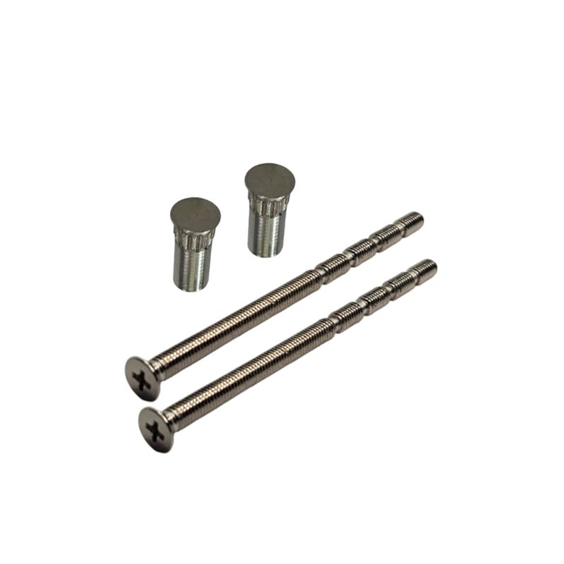 M5 x 90mm Chrome Door Handle Pozi Screws with Security