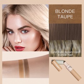 EONFAVE Zweifarbig Wasserdicht Haarpuder, Haarsofortige Deckunge Volumen Puder, Lang Anhaltend Kaschieren Retouch Haaransatz Puder For Breiten Stirnseite Haaransatz Farbe (03 taupe & blond)