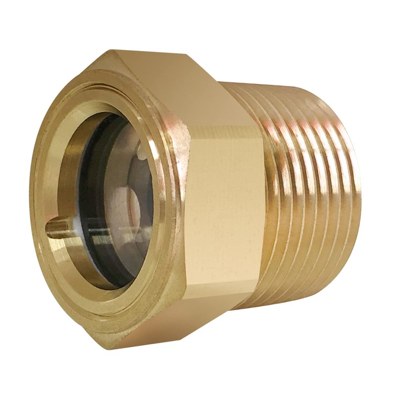 Air compressor Oil Sight Glass, 1 NPT Male Hex Head