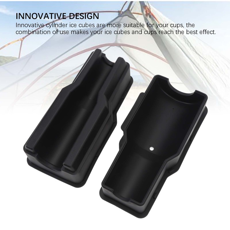 2pcs Cylinder Ice Cube Tray Professional Easy Release Large Capacity