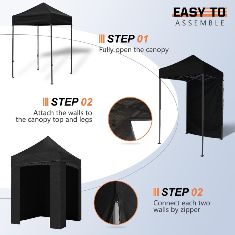 Eurmax USA Enclosure Wall Kit for 5x5 Pop Up Canopy