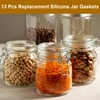 13 Glass Rubber Rings for Preserving Jar Lids, Preserving Jars