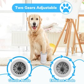 Dog Washer, Rechargeable Automatic Dog Cleaner, Portable Pet Cleaner Pet Grooming Supplies for Big Dogs Cats (White)
