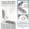 PATIKIL Gusset Joints, 4Pcs 68mm x 68mm Carbon Steel Corner
