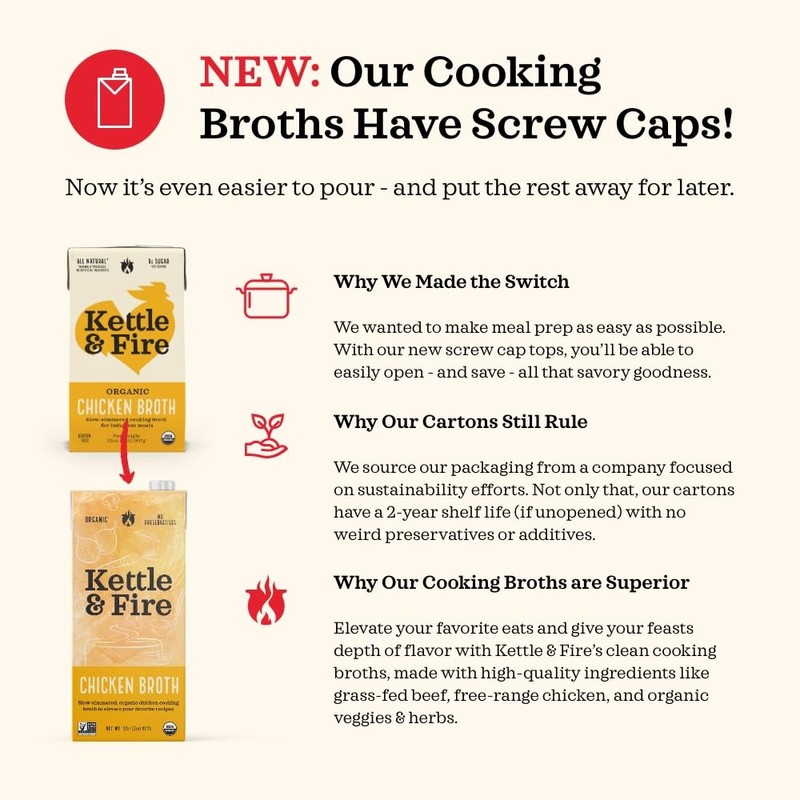 Kettle & Fire KETTLE & FIRE Organic Chicken Broth, chicken,kettle,
