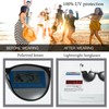 YUELUQU Polarised Retro Round Sunglasses Women Men UV400 Protection Ultralight