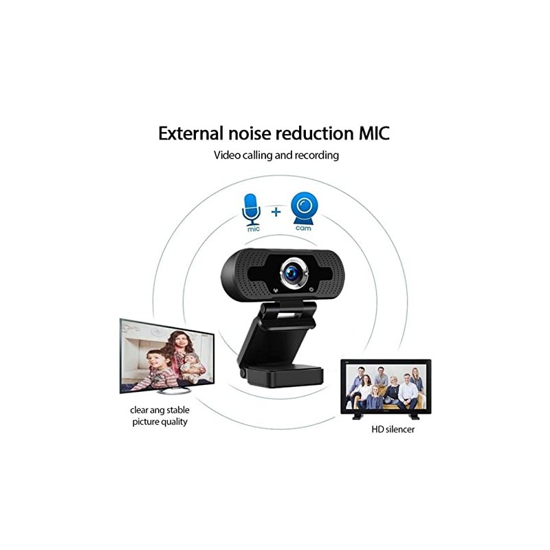 Web Camera USB Web Camera with Microphone HD Webcam Cover