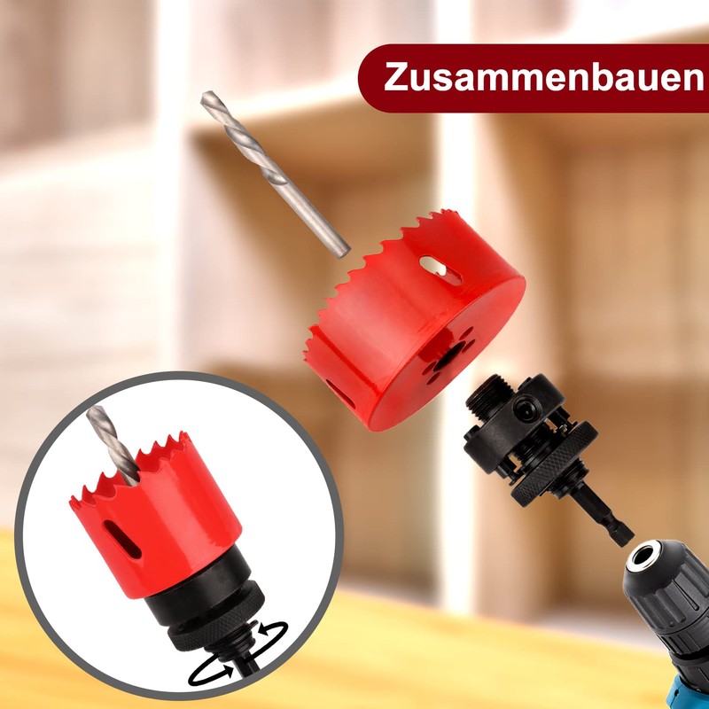 Hole Saw 55 mm, M42 HSS Hole Drill Set for