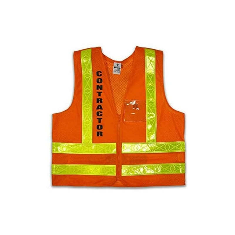 NYCTA Style Contractor High Visibility Reflective Safety Vest Zipper &