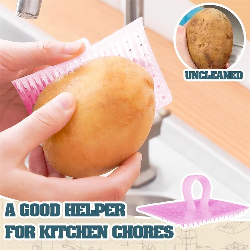 Vegetable Brush Potato Cleaning Brush 3 Pcs Multifunctional Kitchen Scrubbing
