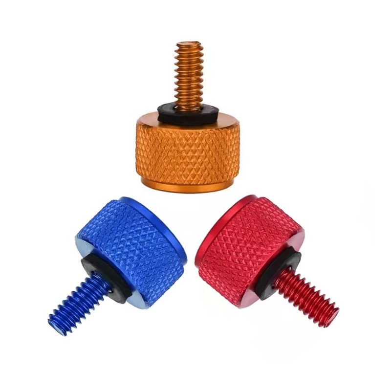 Amavoler 1/4''-20 Thread Motorcycle Blue Aluminum Alloy Rear Seat Bolt