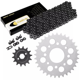 Caltric Black Drive Chain And Sprocket Kit for Honda CMX250C Rebel 250 1985-2016