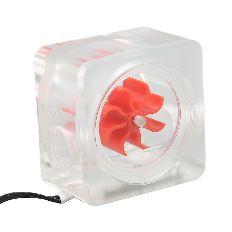 Water Cooling Flow Meter G1/4 Thread 8 Impeller 3 Way