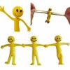 11Pcs Yellow Stretchy Bendable Man, Stress Relief and Anti-Anxiety Squeeze