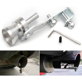Silver M Turbo Whistle Sound Aluminium Alloy Car Turbo Sound Exhaust Whistle Pipe Tailpipe Blow Valve Simulator Sound Booster Whistle Turbo Whistle Sound