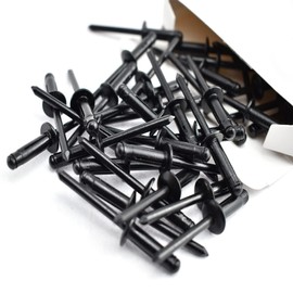 Aifeier ET 50 Pcs 3/16" x 1" Aluminum Blind Rivets Black Tri-Fold Exploding Pop Rivets for Kayak Canoe and Boat Accessories