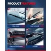 Blades, 22"+22" Automotive Replacement Front Windshield Wiper Blades Fits for