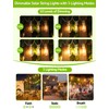 Larkvue 96FT(2x48FT) Solar Outdoor String Lights with Remote & Timer,