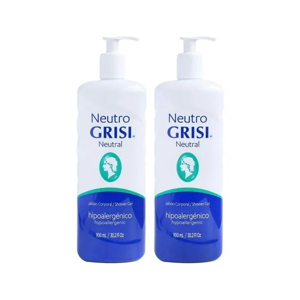 Jabón Corporal Hipoalergenico Grisi Neutro 2 Pzas De 900 Ml