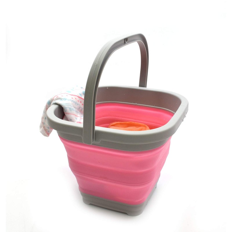 SAMMART Foldable Rectangular Basket/Bucket, 5 Litre, Rectangular, 5 Litre (5L