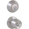 Defiant Brandywine Stainless Steel Keyed Entry Knob and Single Cylinder